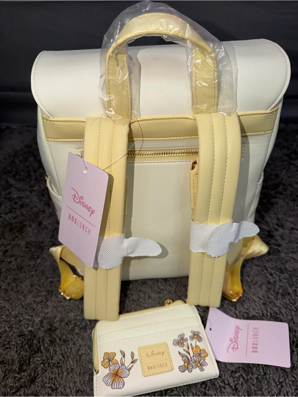 Loungefly Disney Belle White Floral Backpack & Wallet Set